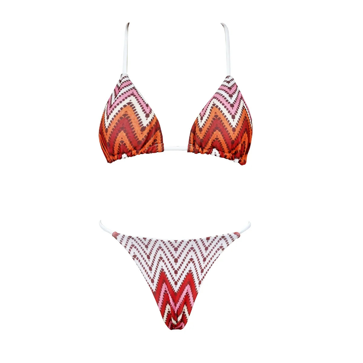 3Pcs Striped Bikini 2026 Bandeau Biquini Women Sexy Swimsuit Push up Swimwear Female Mesh Pants Bathing Suit Cover up Beachwear