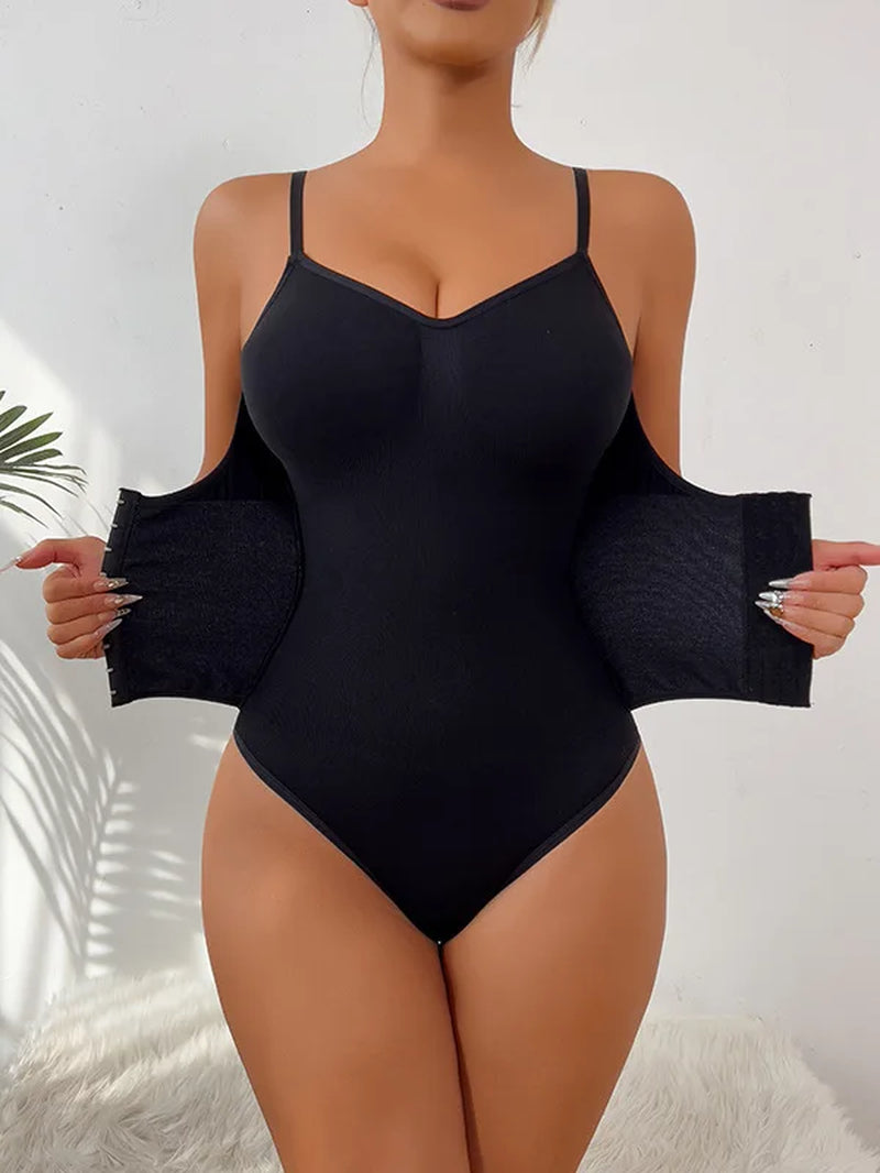 New Firm Tummy Control Thong Bodysuit Shapewear with Zipper Belt Women Fajas Body Shaper Waist Trainer Slim Cincher Corset Tops